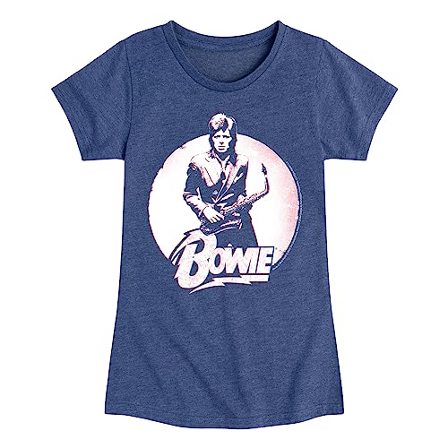 HYBRID APPAREL - David Bowie - Bowie Distressed Circle - Toddler & Youth Girls Short Sleeve Graphic T-Shirt