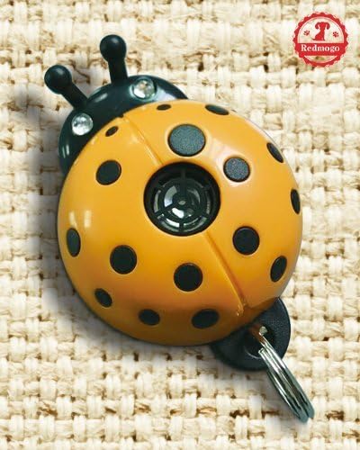 REDMOGO Ultrasonic Anti Flea Tick Mosquito Elimination Protection Portable Pest Repeller for Dog Cats Collars Controlling Insect - Ladybug Shaped (Yellow)