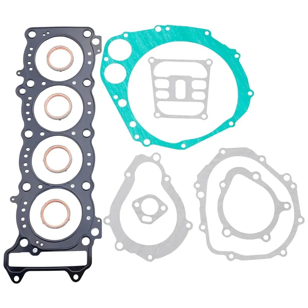 Motorcycle Engine Cylinder Crankcase Cover Gasket Kits Set 4 Piece Compatible with Automotive Motorcycle Parts GSXR1000 GSX-R1000 2003 2004 2005 2006