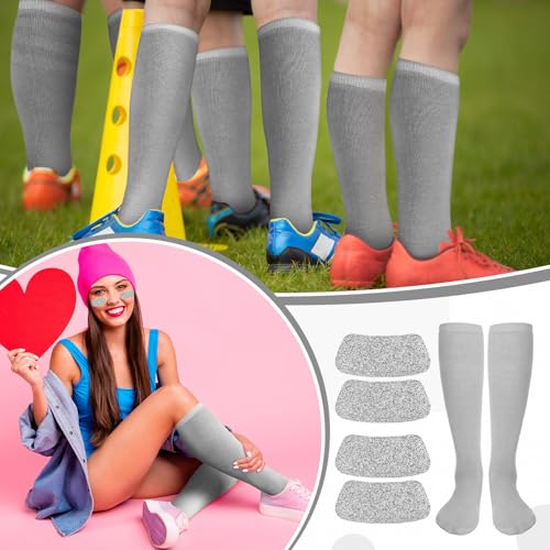 Image of Panitay 2 /12 /16 /24 Pairs Softball Soccer Socks Glitter Eye Black Stickers Team Spirit Accessories for Youth Women Sport Wear