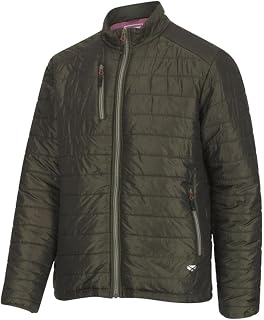 Hoggs of Fife Kingston Lightweight Quilted Jacket - Olive/Wine