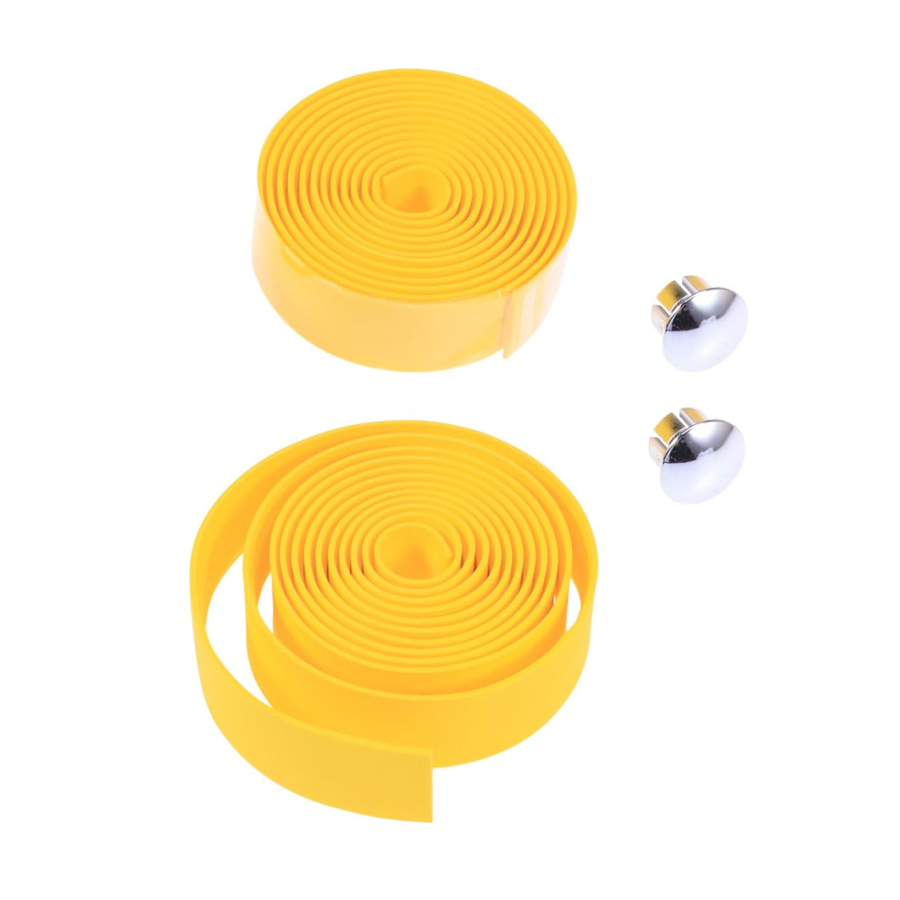 Mikikit 1Pair Lightweight Non Slip Handlebar Tape for Road Bikes Yellow Cork Bar Wrap with End Plugs and Self Adhesive Strips Excellent Abrasive Resistance for Cycling Enthusiasts