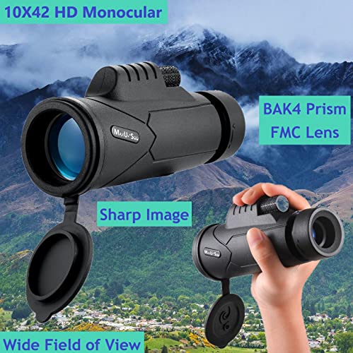 Maxusee Kids Telescope 400X40Mm With Finder Scope For Kids & Beginners + Portable 10X42 Hd Monocular With Bak4 Prism Fmc Lens For Moon Viewing Bird Watching Wildlife Scenery #TOP2