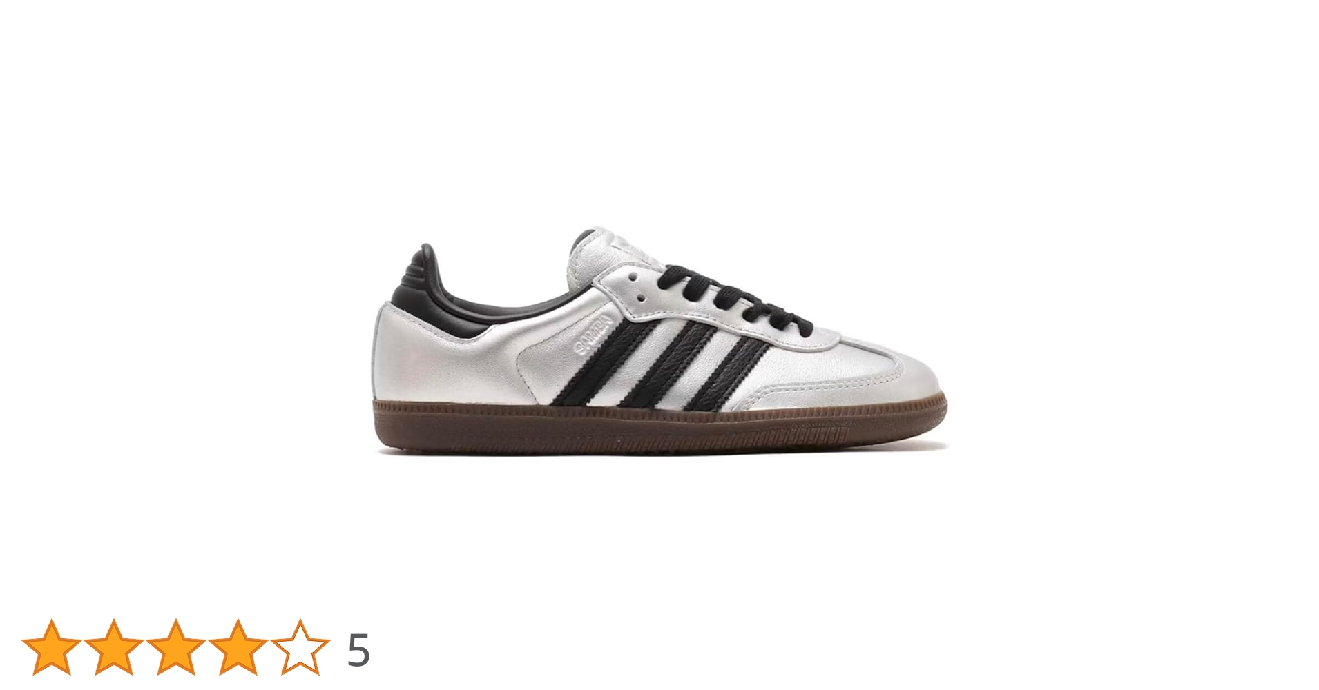 Adidas Samba OG Women's Sneakers, Silver Metallic Black Gum, 6