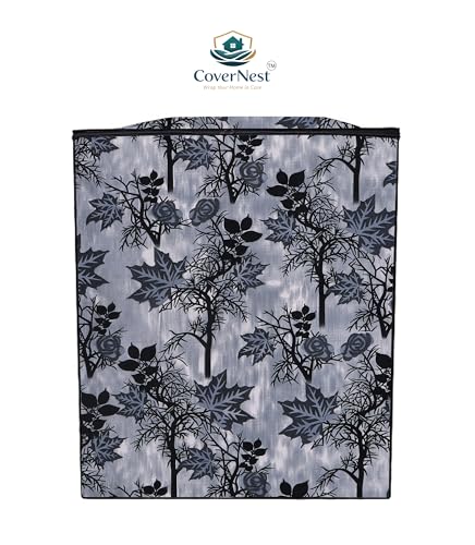 Image of Covernest Semi Automatic Washing Machine Cover, Dustproof, Compatible with 6 Kg -7.5 Kg Washing Machines (WMC-BLACK JHAD SEMI)
