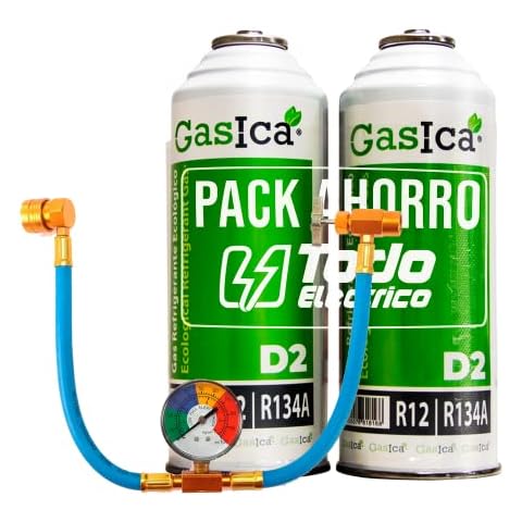 Pack Ahorro GASICA D2 con Manguera para Aire Acondicionado de Coche Cover