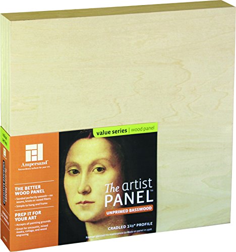 Ampersand Artist Panel Unprimed Basswood, 1.5 Inch Depth, 11X14 Inch (UPWP151114)
