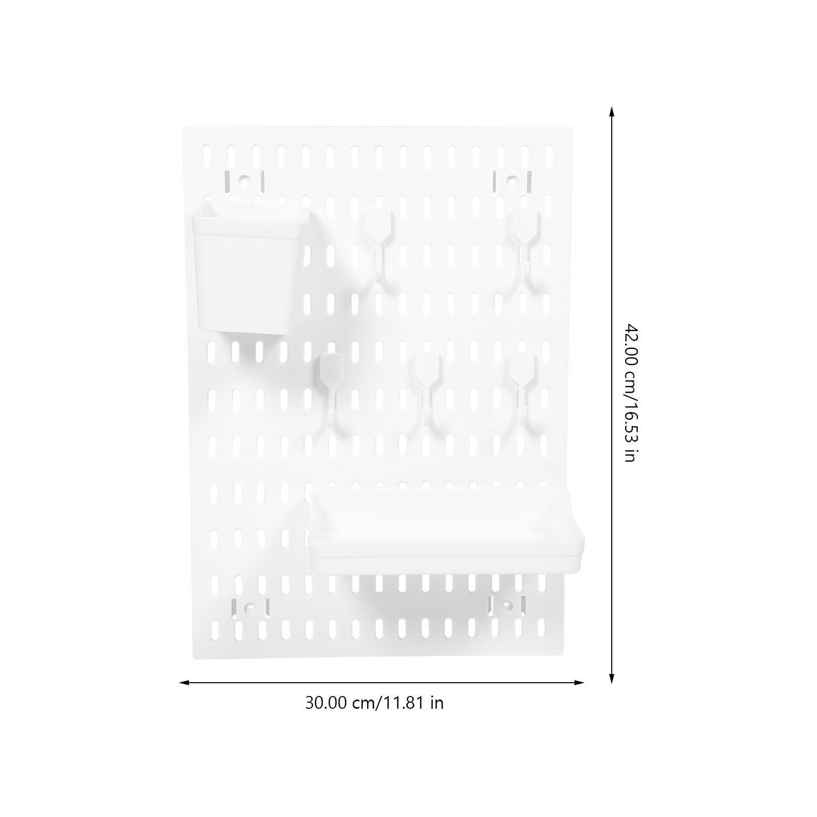 Organizzatore Pannello Forato da Parete Pannello Extra Large e Picchetti, Kit Combinato per Riporre Giocattoli e Piccole Piante, Adatto a Ufficio e Ingresso