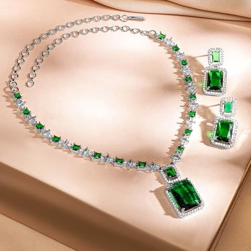 Image of Rubans Necklace Set American Diamond Zirconia Jewellery Gift for Women & Girls