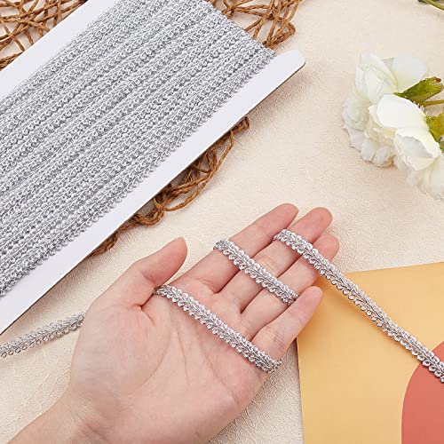 image for FINGERINSPIRE 15 Yards Metallic Braid Lace Trim 1/4