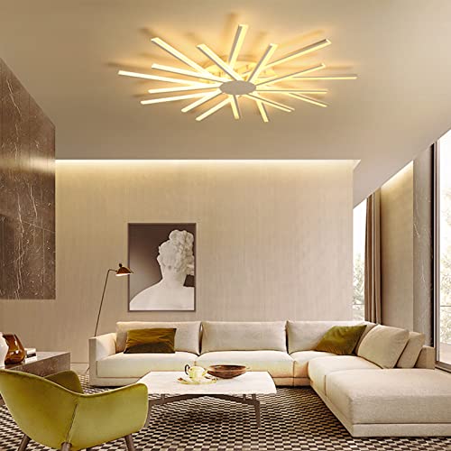 Lustre LED moderne acrylique luminaire plafonnier salon chambre 18 têtes