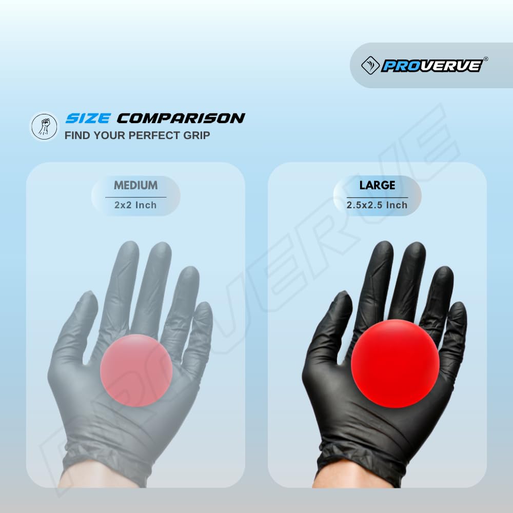 Proverve Gel Exercise Ball for Hand & Finger Therapy | Physio Stress Relief Ball | Finger Exerciser for Physiotherapy, Grip Strength & Pain Relief | Hand Therapy Equipment for Adults & Kids (Large) 2