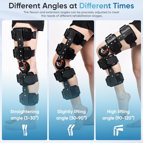 Dnogjo Hinged Knee Brace for Women&Men, Knee Brace with Side Stabilizers Provides Elastic Support, Knee brace for Meniscus Tearcan Improve Mobility and Relieve Pain, Reduce Knee Pressure?Black?