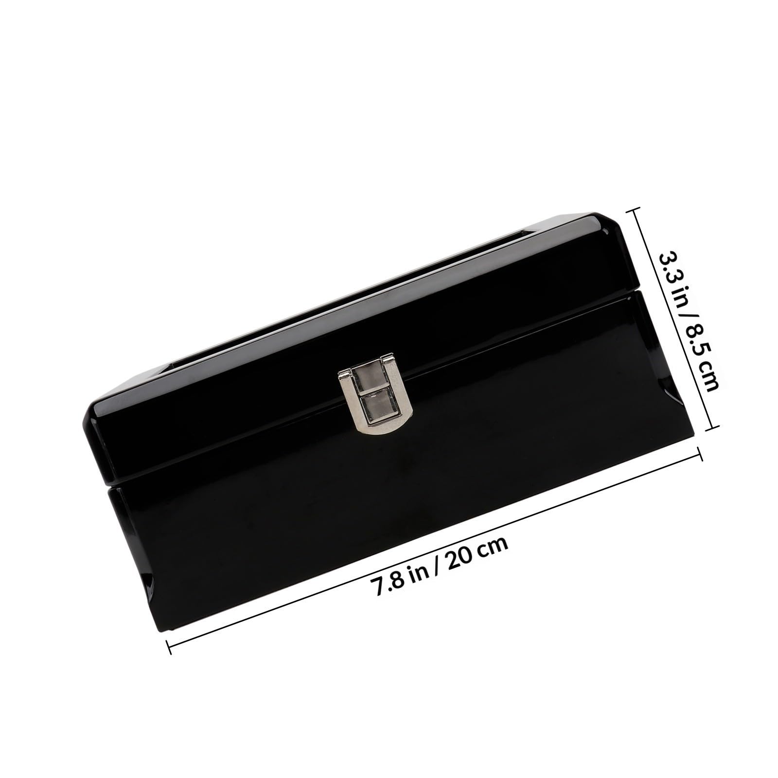 Cabilock Schwarze Holz Uhrenbox mit 3 Fächern als Aufbewahrungsorganizer | Armbanduhr Sicher Geschützt, Geschenk zum Geburtstag oder Valentinstag