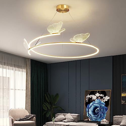 Lustre LED rond à intensité variable moderne pour salle à manger - 5