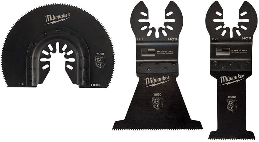Milwaukee Electric - Open-LOK 3PC Wood Cutting Multi-Tool Blade Variety - 