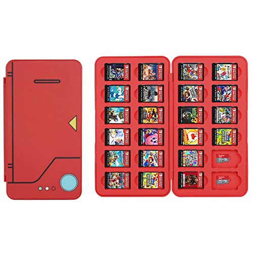 Vicloon Funda de Tarjetas de Juego Compatible con Nintendo Switch con 24 Ranuras Tarjetas de Juego, Impermeable Resistente a Golpes Estuche de Almacenamiento de Juegos Compatible con Nintendo Switch