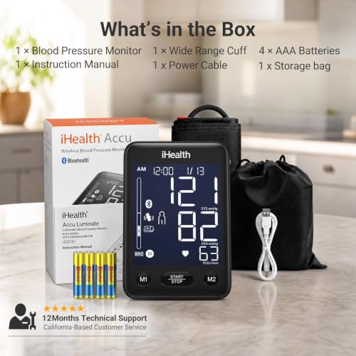 iHealth ACCU Smart Blood Pressure Monitor Upper Arm Bp Machine for Home Use - image 9
