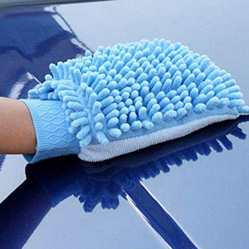 SKE Supper Soft Absorbent Water Mitt Microfiber Dust Cleaning Washing Glove Brush Car Cleaning Glove Motorcycle Home Brus