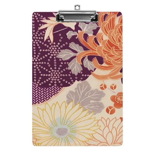 クリップボード 和風 辻が花 着物 着物柄 A4サイズ対応 クリップファイル バインダークリップ 用箋ばさみ ファイルボード メモ帳 縦型 書類整理 おしゃれ かわいい 筆記 多機能 壁掛け プレゼント