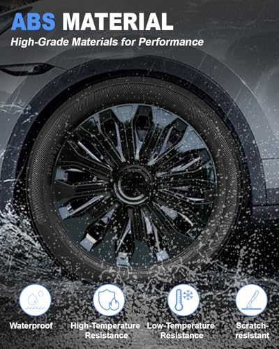 Image of ABX Hubcaps,16 inch hubcaps Set of 4, Wheel Rim Cover ABS Material, Snap On Car Truck SUV Replacement, for Toyota Camry Nissan Mazda etc