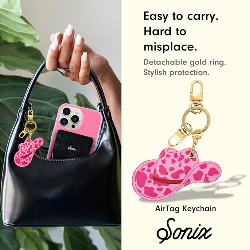 Image of Sonix Keychain Case Compatible with Apple AirTag | Protective AirTag Cover Keychain | Cowgirl