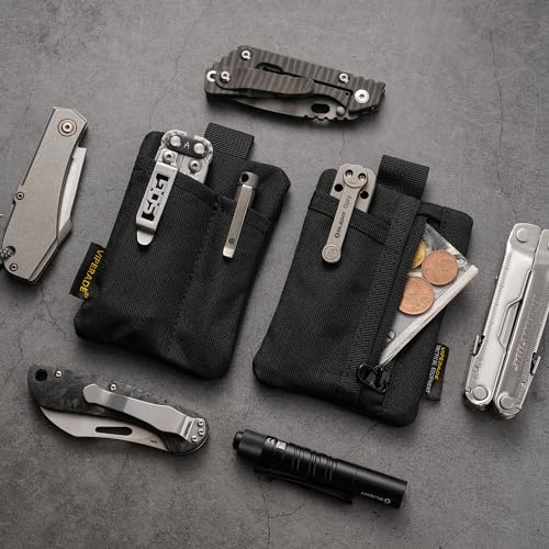 VIPERADE VE29 EDC Pouch, Pocket Organizer with 3 EDC Pocket Slots, EDC Pocket Pouch with Zipper Pocket for EDC Gears, EDC Pocket Organizer for Everyday Carry