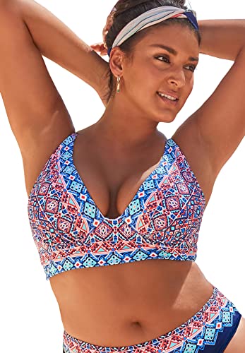 Swimsuits For All Women's Synergy Longline Underwire Bikini Top (Plus