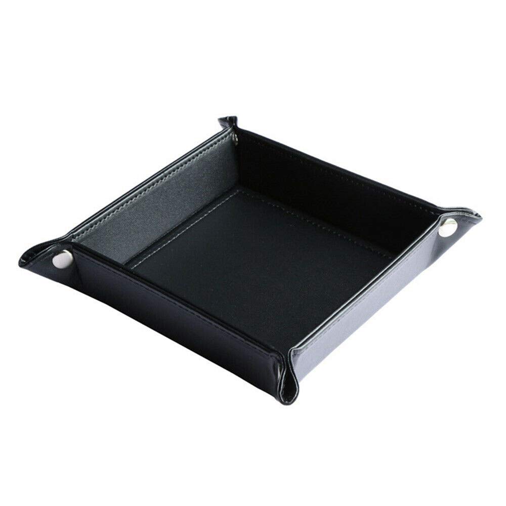 Yolistar Bandeja de almacenamiento de cuero rectangular para oficina, llaves, monedas, teléfono móvil