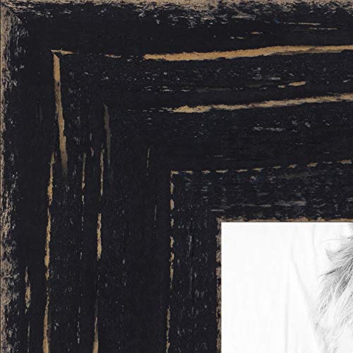 ArtToFrames Distressed Black Barnwood Style 24x36