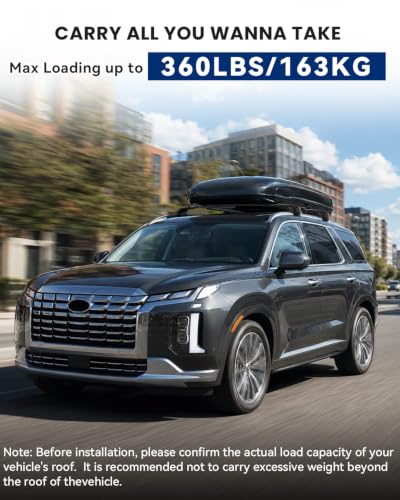 Image of 360Lbs Roof Rack Cross Bars Compatible with Hyundai Palisade 2019-2025 | SE SEL XRT Limited Calligraphy, Heavy Duty Aluminum Roof Rails Crossbars Rooftop Luggage Racks Cargo Carrier