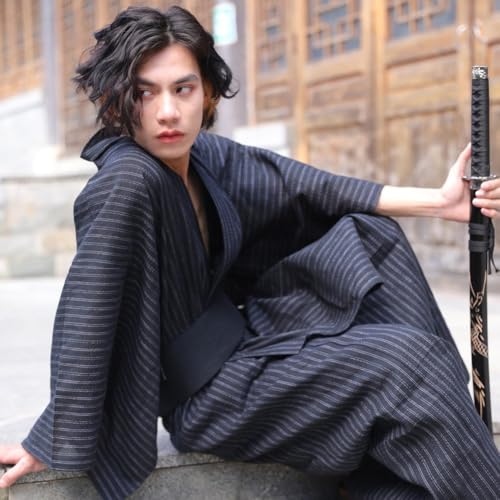 Traditional Japanese Kimono Yukata Belt Accessories Wide Striped OBI Hook and Loop Fastener Retro Belt Sauna Spa Wear Costumes4