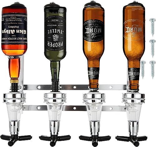 FWEEK Flaschenhalter Bar, 30ml Dosierer Bar Butler Flaschenhalter Wand, 4...