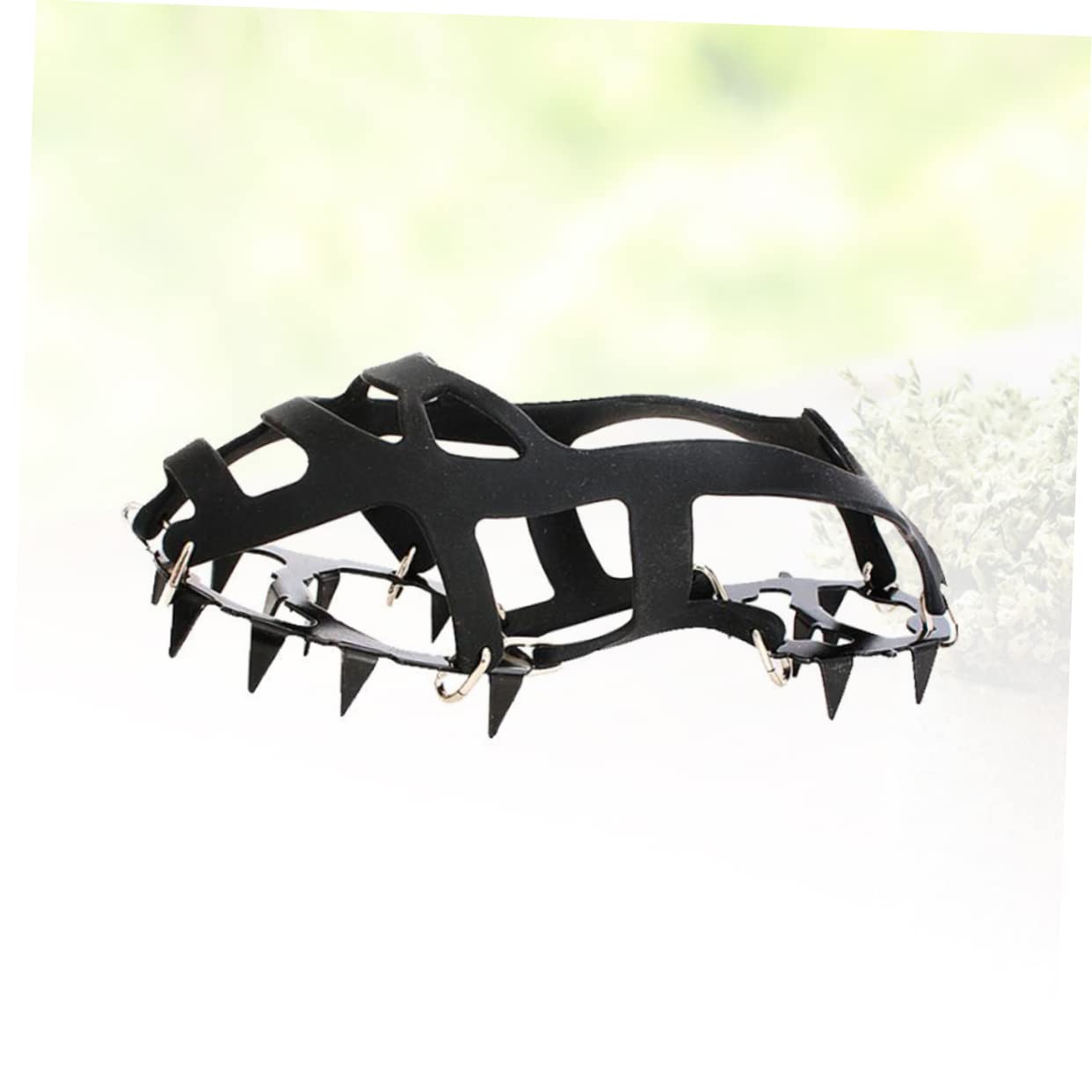 GALPADA 1pair Outdoor Teeth Silicone Crampons Non- Ice Climbing Equipment for Walking Lightweight Design for Hiking Seniors Boys and Girls