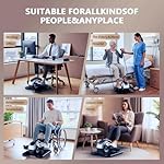 Under Desk Elliptical Machine,Electric Leg Exerciser for Seniors,12 Adjustable Speeds&12 Modes with Remote Control,Elastic Rope,Manual&Auto Mode for Home Office - Image 4