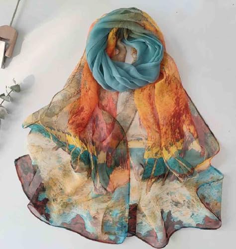 Scarfs for Women Lightweight Fashion Scarves Print Floral Pattern Scarf Sunscreen Shawls