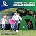 YardStash Bike Storage Tent, Outdoor, Portable Shed Cover for Lawn Mower, Garden Tools for Waterproof, Heavy-Duty Tarp to Protect from Rain, Wind and Snow, Spring Cleaning Essential
