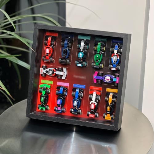 iLuane Display Wallboard for LEGO Collectible Race Cars 66796 Mystery Box W/Surprise Car, Holds 12 Cars on One Frame, Adult Collectibles Wall Mount, Home or Office Décor, Style B (No Car Included)