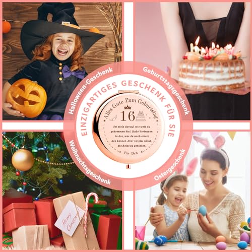 VivaJoy 16 Geburtstag Mädchen - Geschenk 16 Jahre Mädchen, 16 Jährige, Kompakter Make-up-Spiegel, 16. Geburtstag Geschenke für Schwestern, Beste Freundinnen, Frauen