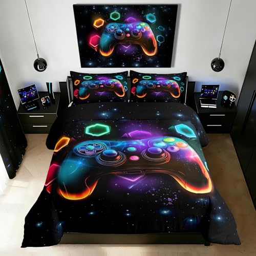 Homewish Gamer Kinder Farbe Videospiel Bettwäsche Gaming 200x200 – Ansicht 1