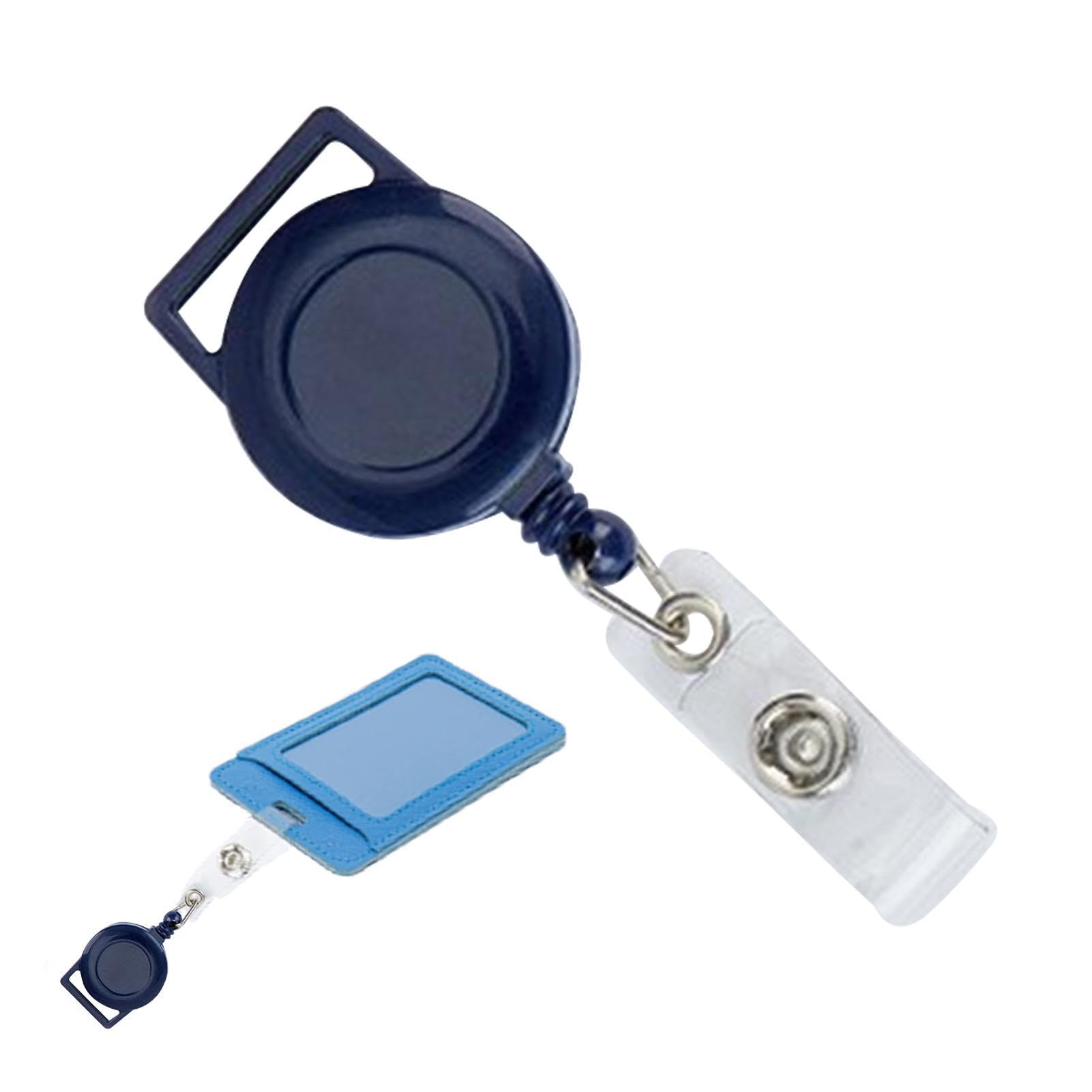 Porta Badge, Portachiavi Retrattile A 3 Pezzi, Moschettone Con Cordino Telescopico Retrattile Estensibile Cordino In Acciaio Nero 98652466 - 13
