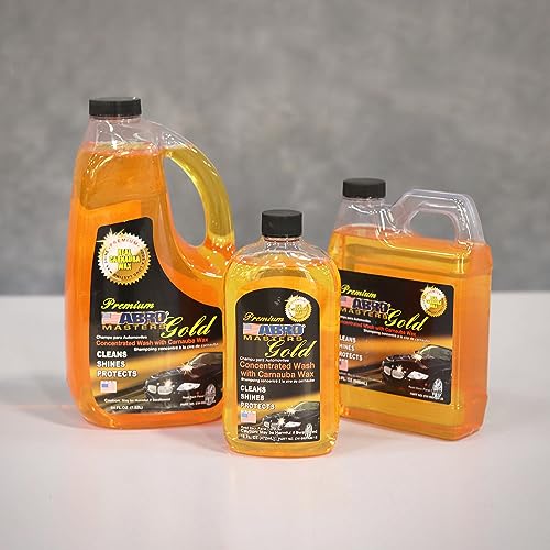 ABRO Gold Premium Concentrated Car Wash Soap with Carnauba Wax, Safe