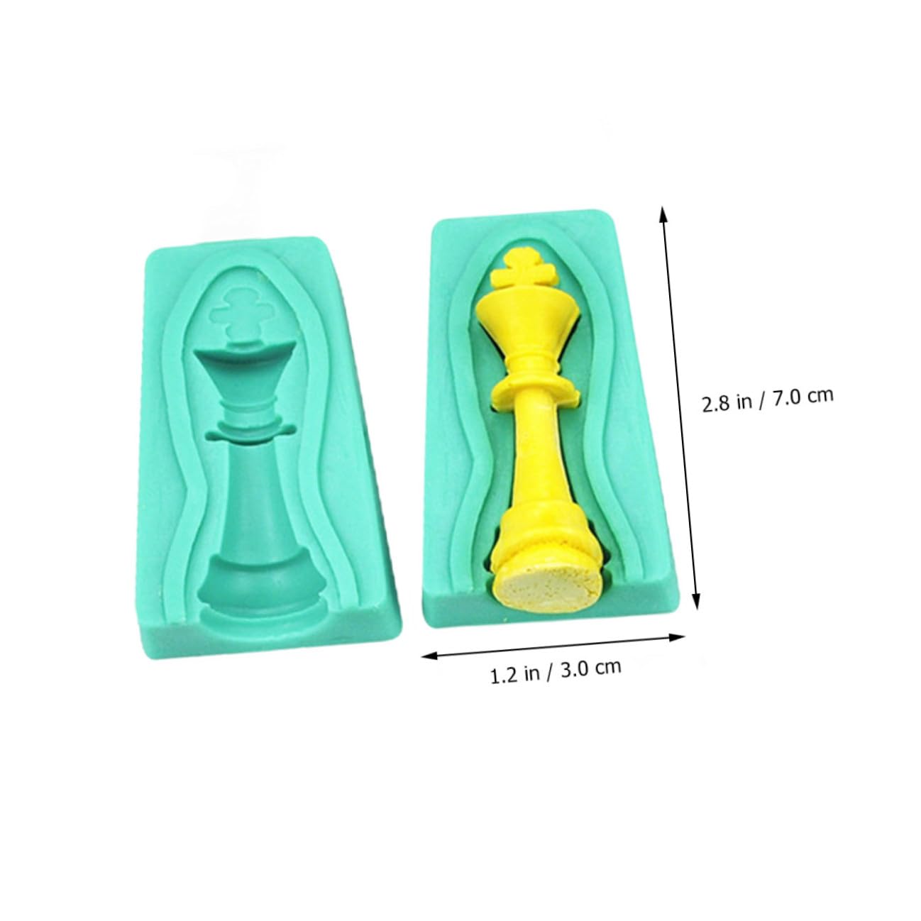 Stampo Silicone Scacchi 12 Pezzi per Dolci e Cioccolato | Verde, Flessibile e Antiaderente, Design Creativo Innovativo, Set per Stampaggio in Cucina