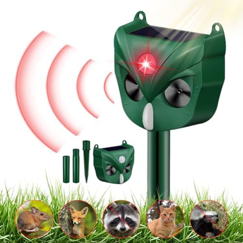 Eilisa Solar Cat Repellent, Ultrasonic Animal Repeller 5 Modes