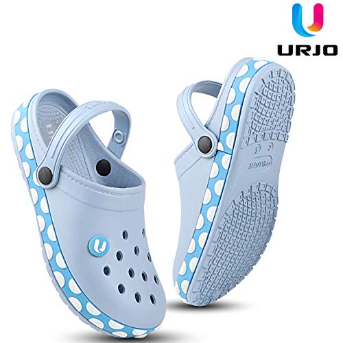 Image of URJO GEMS Kid's Clogs /Sandals with Adjustable Back Strap Ultra Soft & Flexibility Anti Skid Comfortable Waterproof Daily Mules Clogs /Sandals Boy's & Girl's