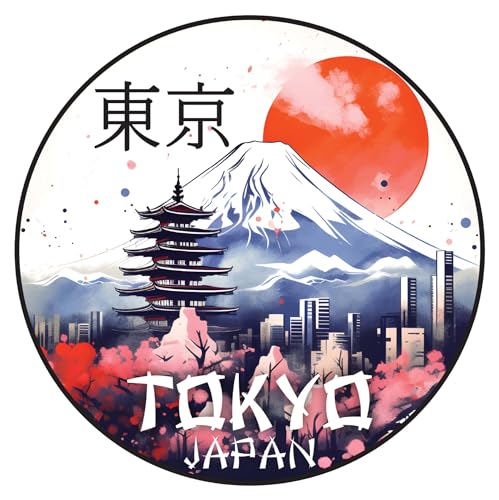 Imán decorativo recuerdo Tokyo Japan diseño B 2 pulgadas miniatura 1