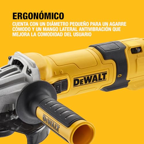 Amoladora angular 125mm DEWALT con arranque suave y velocidad ajustable 6