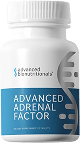 Factor suprarrenal avanzado - Suplemento de apoyo suprarrenal - Sin OMG, sin gluten, vegano - 120 tabletas