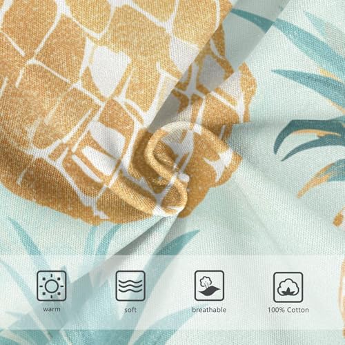 KLL Gold Glitter Pineapples Mint Toddler Boy Cotton Athletic Underwear Breathable Children Panties3