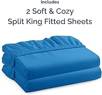 Vista 530 de King Fitted Bed Sheet - Bottom Single Fitted Sheet Only - Ultra-Soft Hotel Luxury Bedding w/ 8-16 Inch Deep Pockets - Breathable, Cooling & Wrinkle